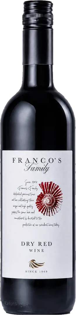 Franco's Family Dry Red wine bottle