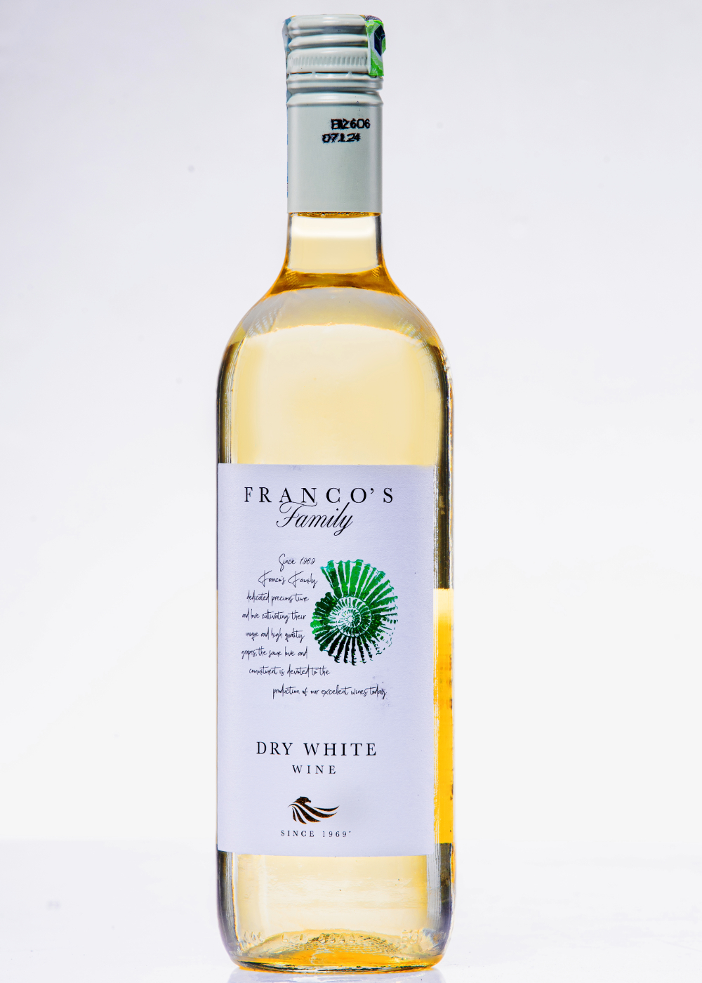 Franco's Premium Dry White Wine - 750ml Bottle